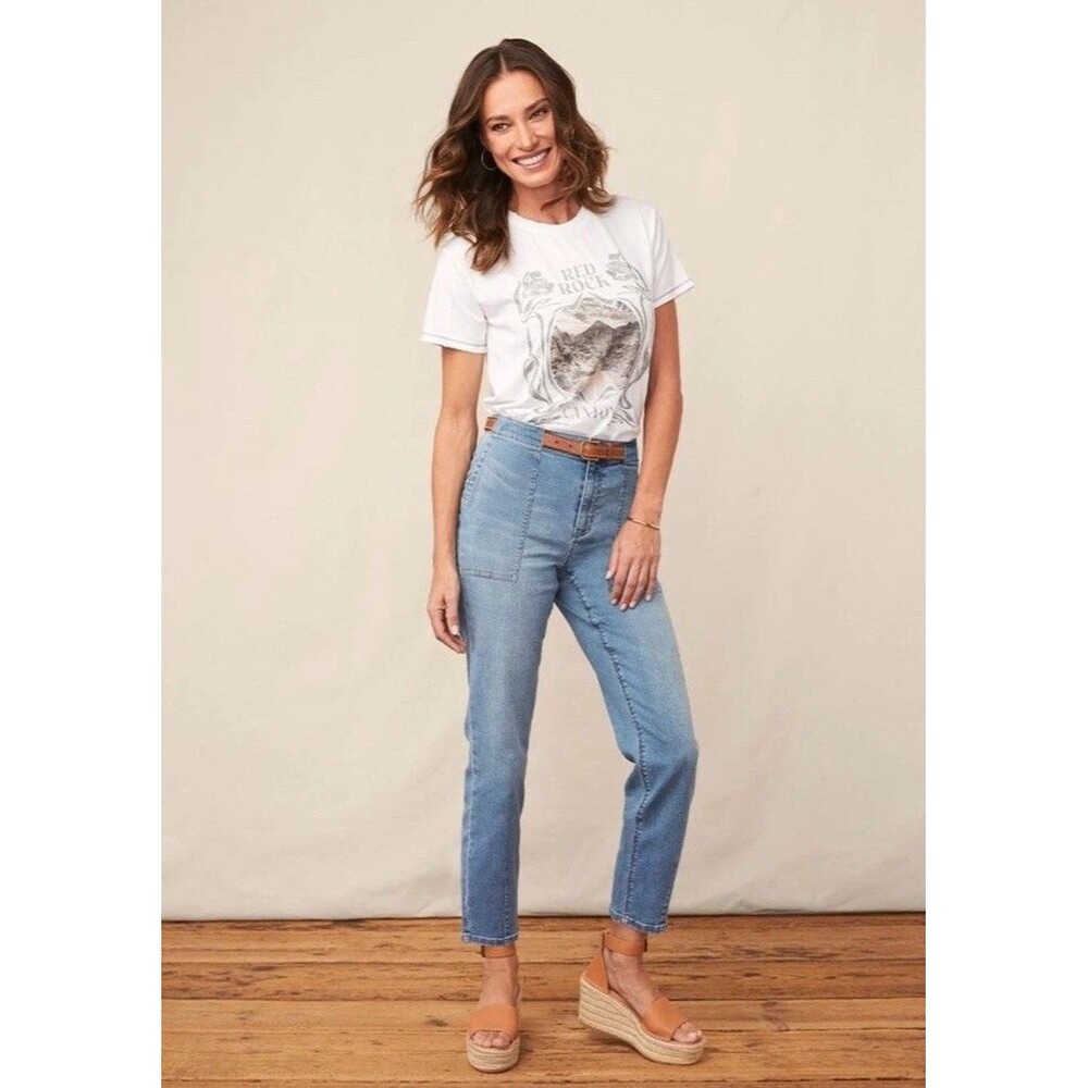 Matilda Jane Good Hart Keystone Tapered Leg Pull-On Denim Jeans Size Small NWT’s